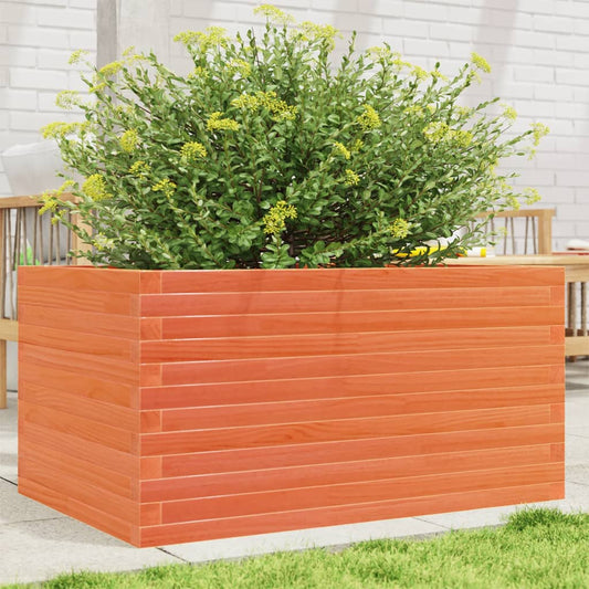 Fioriera Giardino Marrone Cera 90x60x46 cm Legno Massello Pino | homemem39
