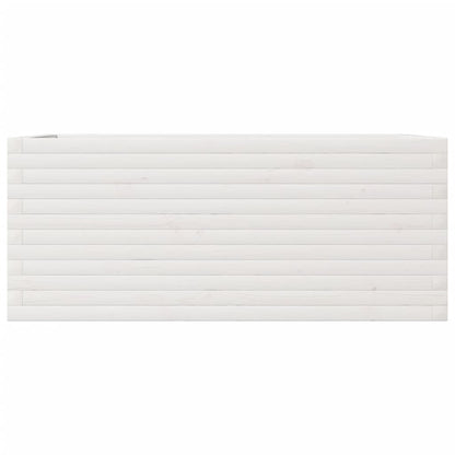 Fioriera da Giardino Bianca 110x60x46 cm Legno Massello di Pino