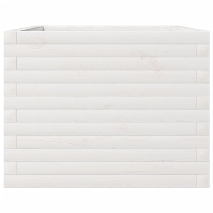 Fioriera da Giardino Bianca 110x60x46 cm Legno Massello di Pino | homemem39