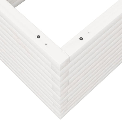 Fioriera da Giardino Bianca 110x60x46 cm Legno Massello di Pino | homemem39