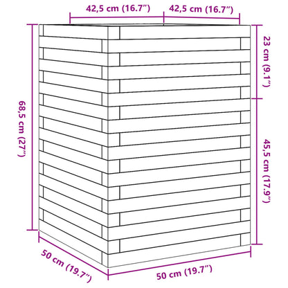 Fioriera da Giardino 50x50x68,5 cm in Legno Massello di Pino | homemem39