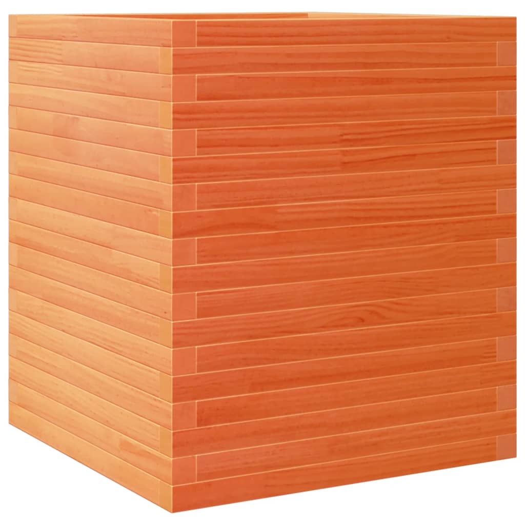 Fioriera Giardino Marrone Cera 60x60x68,5cm Legno Massello Pino | homemem39