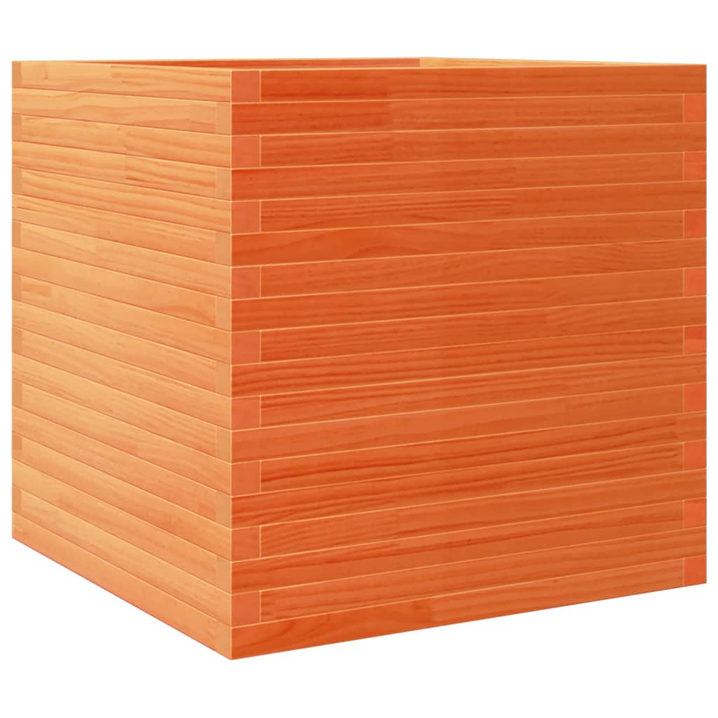 Fioriera Giardino Marrone Cera 70x70x68,5cm Legno Massello Pino - homemem39