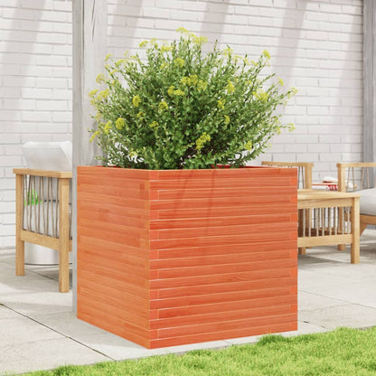 Fioriera Giardino Marrone Cera 70x70x68,5cm Legno Massello Pino | homemem39