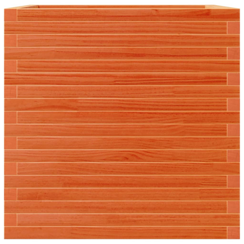 Fioriera Giardino Marrone Cera 70x70x68,5cm Legno Massello Pino - homemem39