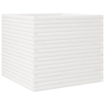 Fioriera da Giardino Bianca 80x80x68,5cm Legno Massello di Pino | homemem39