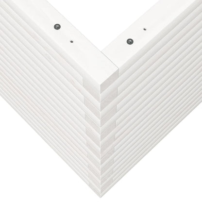 Fioriera da Giardino Bianca 80x80x68,5cm Legno Massello di Pino | homemem39