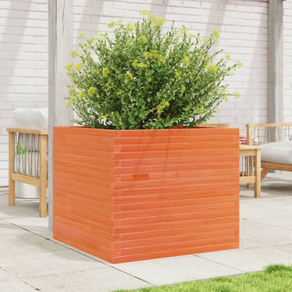 Fioriera Giardino Marrone Cera 80x80x68,5cm Legno Massello Pino | homemem39