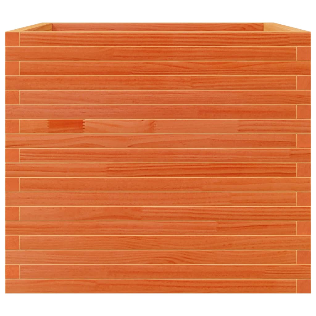 Fioriera Giardino Marrone Cera 80x80x68,5cm Legno Massello Pino - homemem39