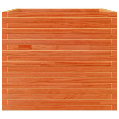 Fioriera Giardino Marrone Cera 80x80x68,5cm Legno Massello Pino - homemem39