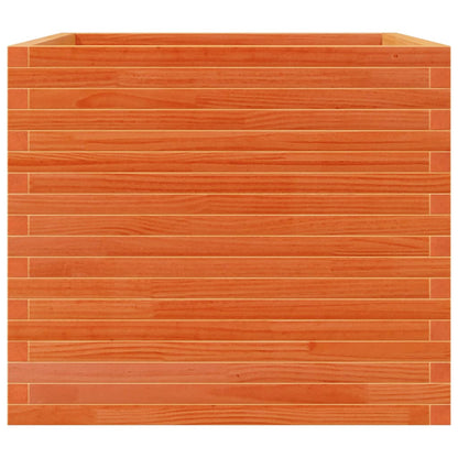 Fioriera Giardino Marrone Cera 80x80x68,5cm Legno Massello Pino - homemem39