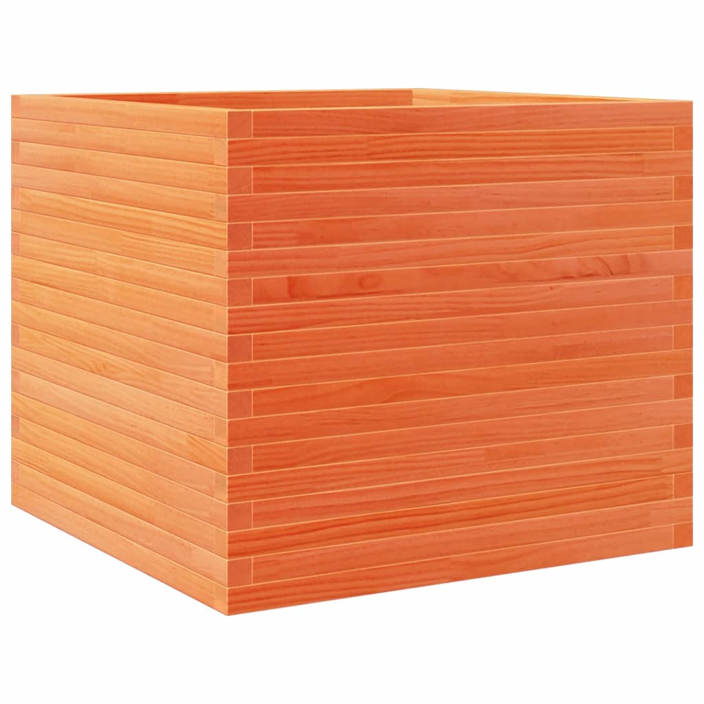 Fioriera Giardino Marrone Cera 80x80x68,5cm Legno Massello Pino | homemem39