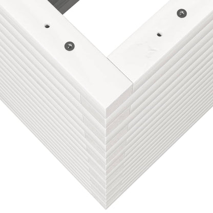 Fioriera da Giardino Bianca 70x40x68,5cm Legno Massello di Pino - homemem39