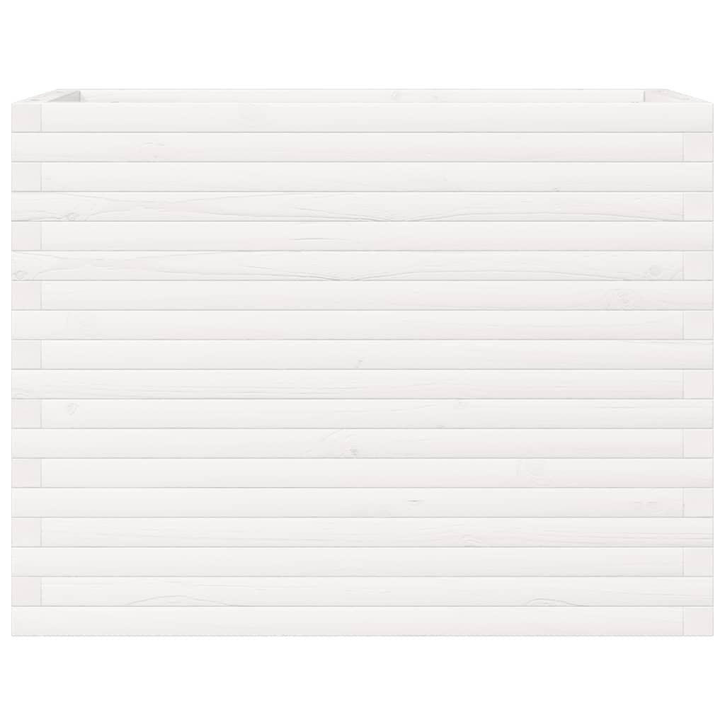 Fioriera da Giardino Bianca 90x40x68,5cm Legno Massello di Pino - homemem39