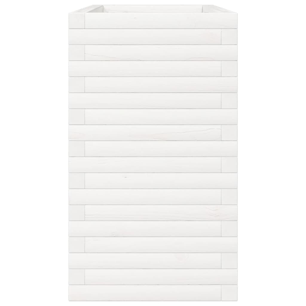 Fioriera da Giardino Bianca 90x40x68,5cm Legno Massello di Pino - homemem39