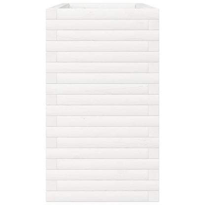 Fioriera da Giardino Bianca 90x40x68,5cm Legno Massello di Pino - homemem39