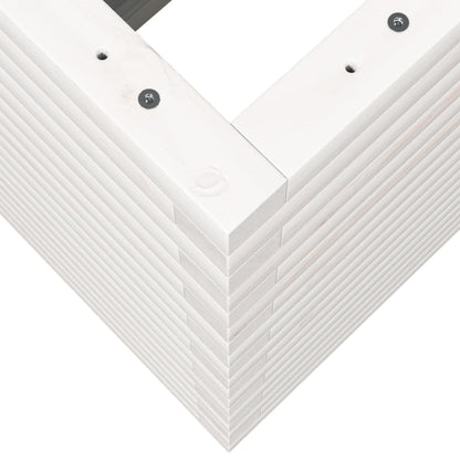 Fioriera da Giardino Bianca 90x40x68,5cm Legno Massello di Pino - homemem39
