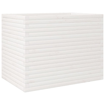 Fioriera da Giardino Bianca 90x60x68,5cm Legno Massello di Pino - homemem39