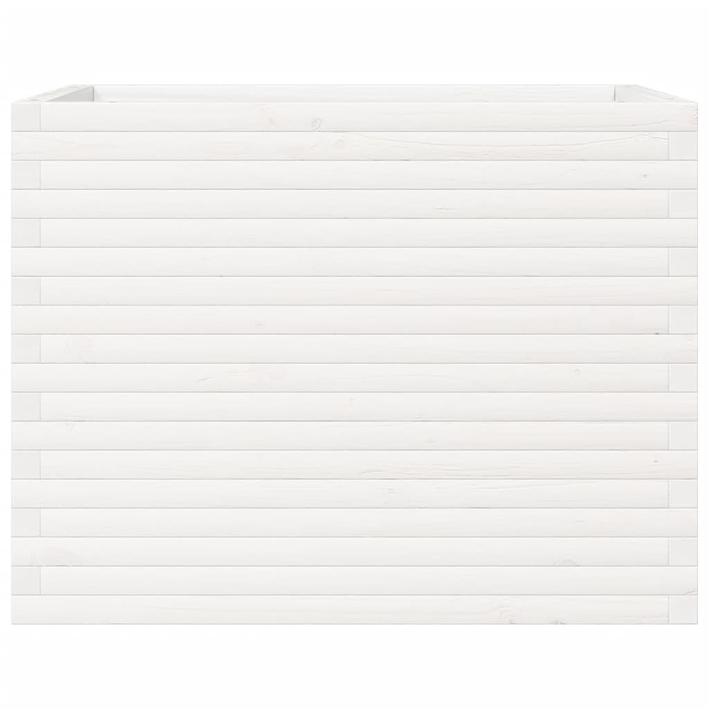 Fioriera da Giardino Bianca 90x60x68,5cm Legno Massello di Pino - homemem39