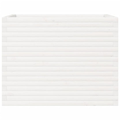 Fioriera da Giardino Bianca 90x60x68,5cm Legno Massello di Pino - homemem39