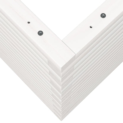 Fioriera da Giardino Bianca 90x60x68,5cm Legno Massello di Pino | homemem39
