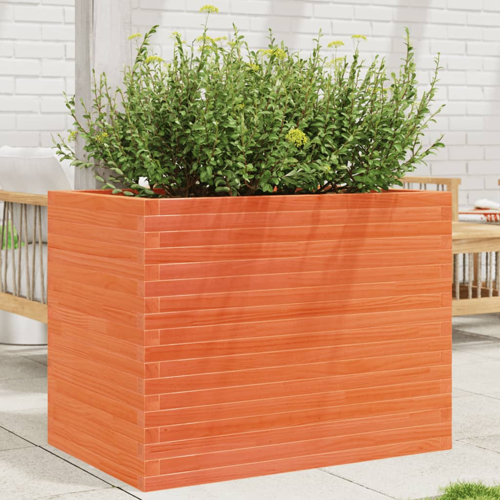 Fioriera Giardino Marrone Cera 90x60x68,5cm Legno Massello Pino | homemem39