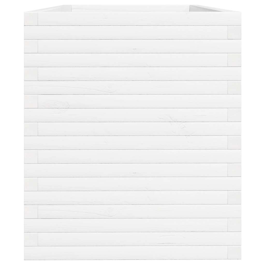 Fioriera da Giardino Bianca 110x60x68,5 cm Legno Massello Pino | homemem39