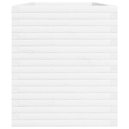Fioriera da Giardino Bianca 110x60x68,5 cm Legno Massello Pino | homemem39
