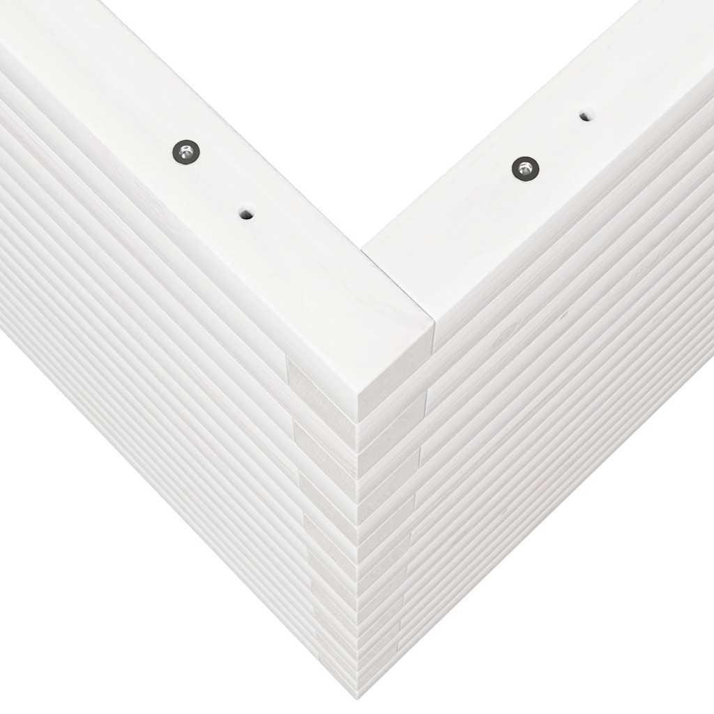 Fioriera da Giardino Bianca 110x60x68,5 cm Legno Massello Pino | homemem39