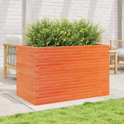 Fioriera Giardino Marrone Cera 110x60x68,5 Legno Massello Pino | homemem39