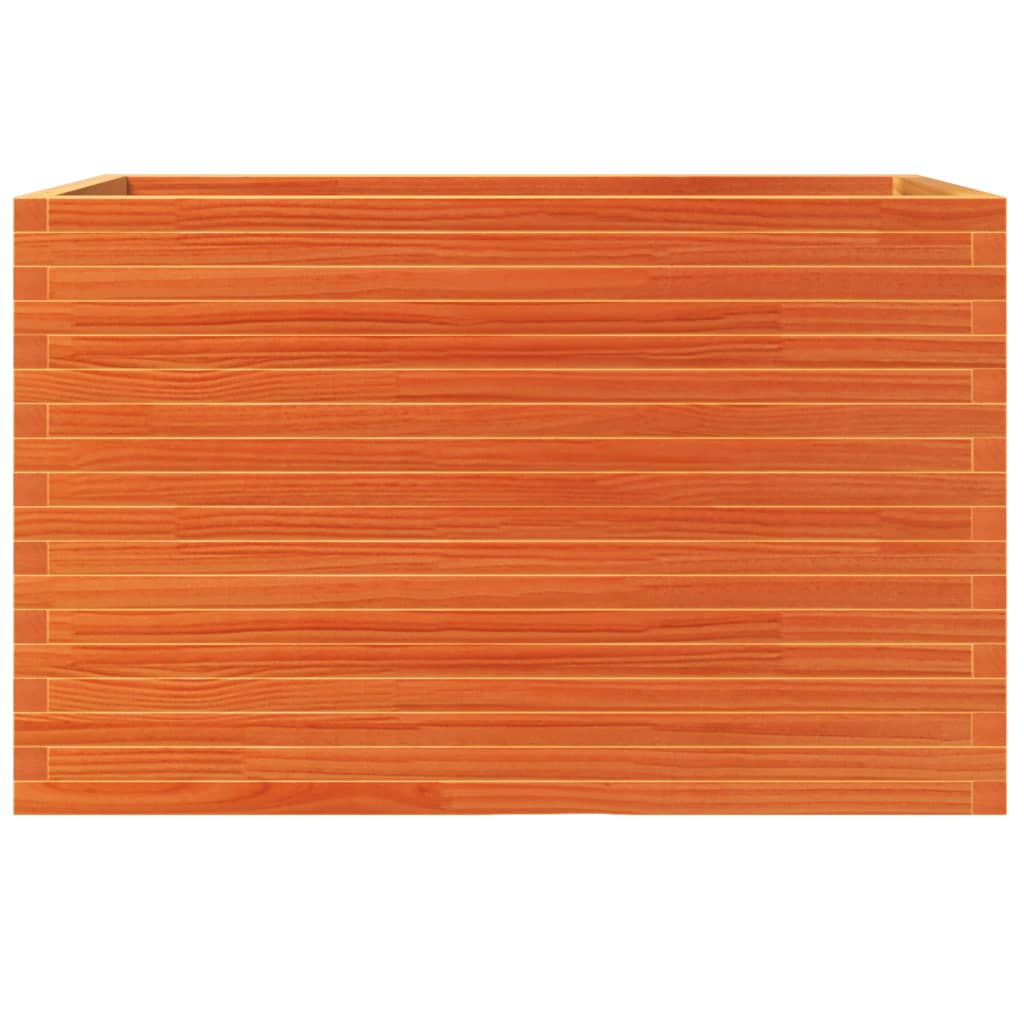 Fioriera Giardino Marrone Cera 110x60x68,5 Legno Massello Pino - homemem39