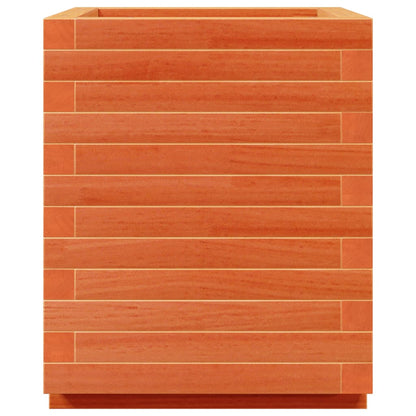 Fioriera Giardino Marrone Cera 40x40x49,5cm Legno Massello Pino