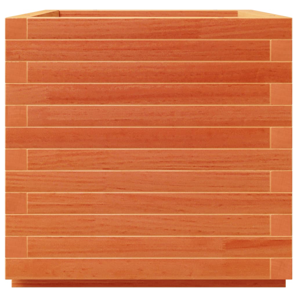 Fioriera Giardino Marrone Cera 50x50x49,5cm Legno Massello Pino - homemem39