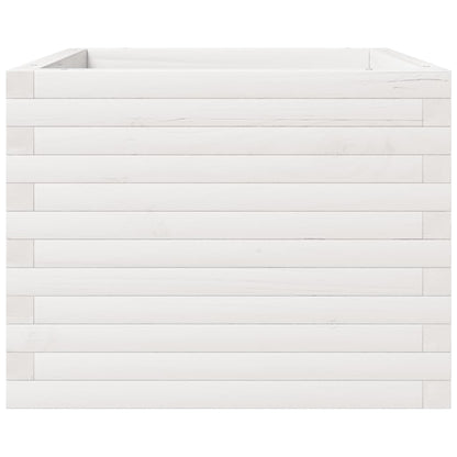 Fioriera da Giardino Bianca 60x60x49,5cm Legno Massello di Pino - homemem39