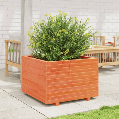 Fioriera Giardino Marrone Cera 70x70x49,5cm Legno Massello Pino | homemem39