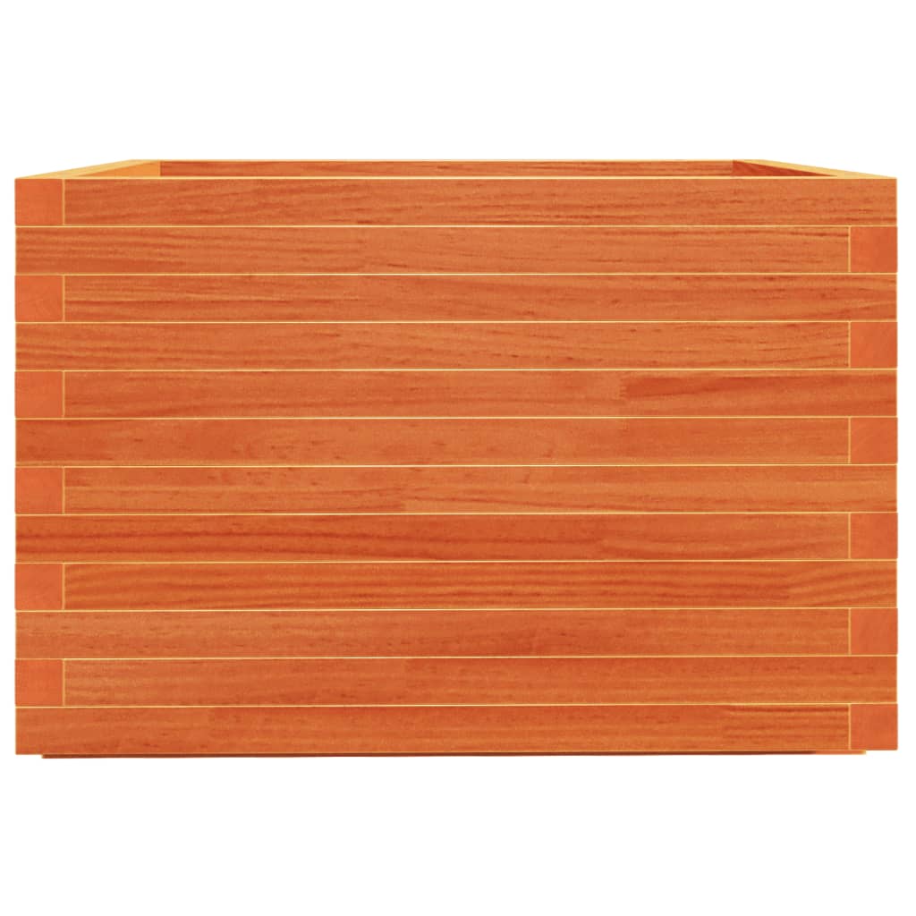 Fioriera Giardino Marrone Cera 70x70x49,5cm Legno Massello Pino | homemem39