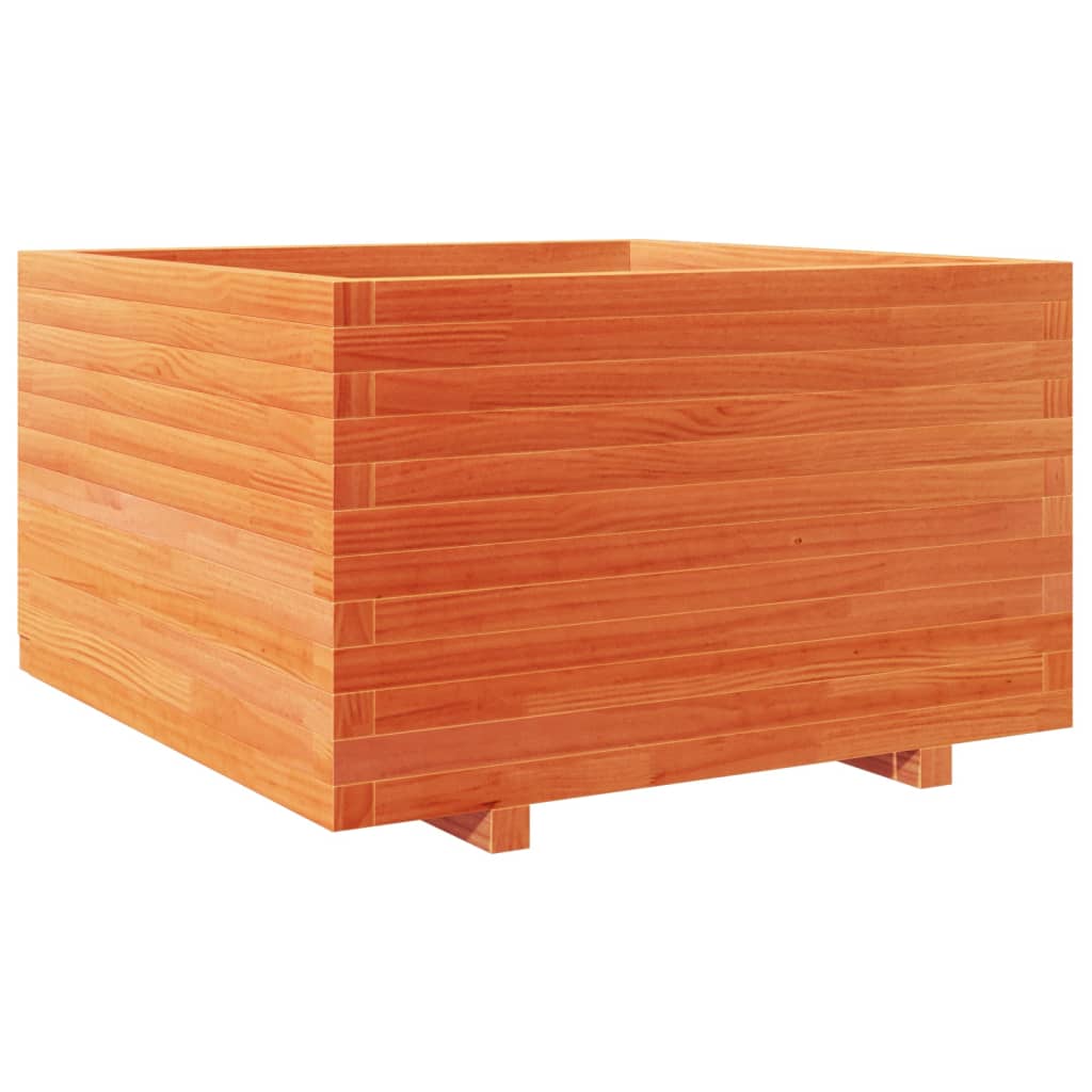 Fioriera Giardino Marrone Cera 70x70x49,5cm Legno Massello Pino | homemem39