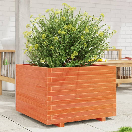 Fioriera Giardino Marrone Cera 70x70x49,5cm Legno Massello Pino | homemem39