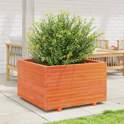 Fioriera Giardino Marrone Cera 80x80x49,5cm Legno Massello Pino | homemem39