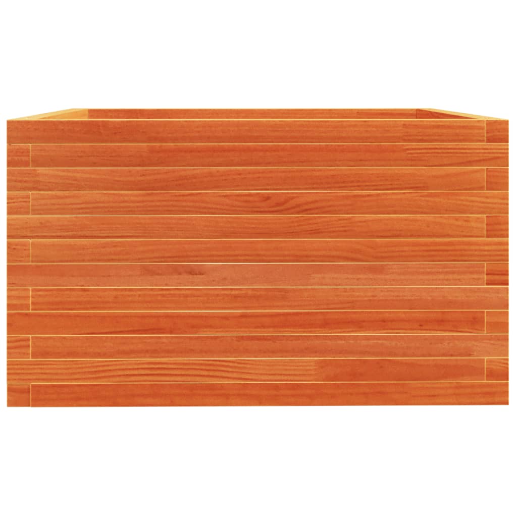 Fioriera Giardino Marrone Cera 80x80x49,5cm Legno Massello Pino | homemem39