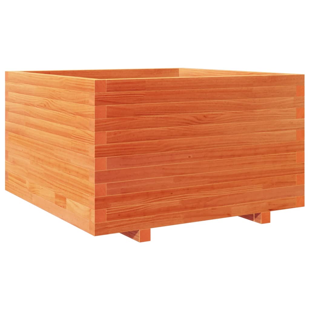 Fioriera Giardino Marrone Cera 80x80x49,5cm Legno Massello Pino | homemem39
