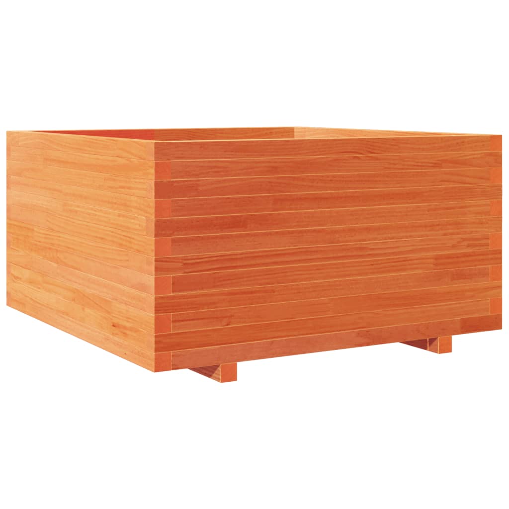 Fioriera Giardino Marrone Cera 90x90x49,5cm Legno Massello Pino | homemem39