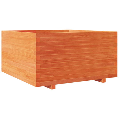 Fioriera Giardino Marrone Cera 90x90x49,5cm Legno Massello Pino | homemem39