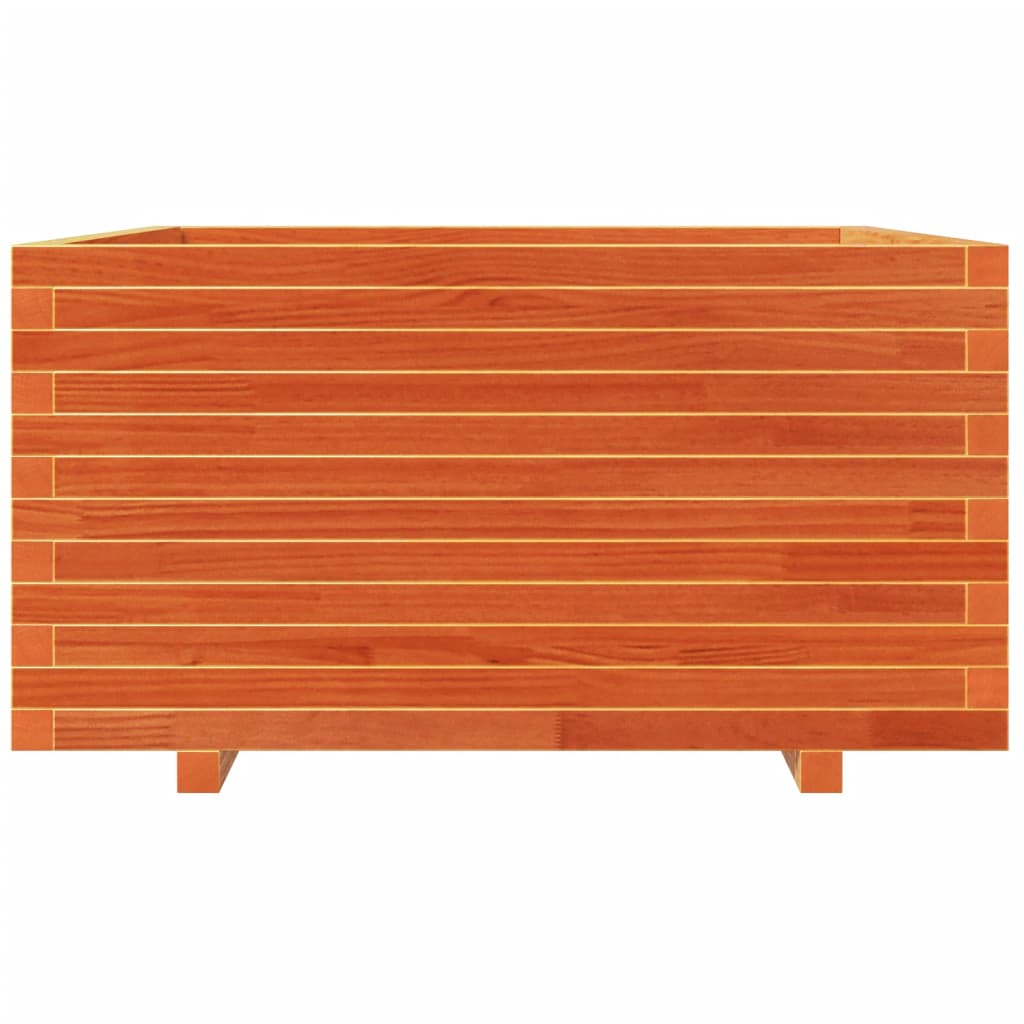Fioriera Giardino Marrone Cera 90x90x49,5cm Legno Massello Pino | homemem39