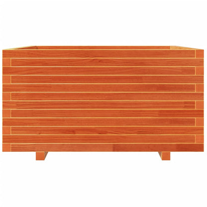 Fioriera Giardino Marrone Cera 90x90x49,5cm Legno Massello Pino | homemem39