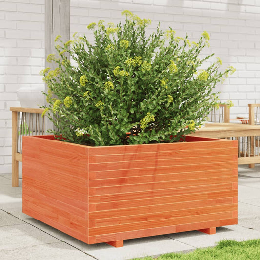 Fioriera Giardino Marrone Cera 90x90x49,5cm Legno Massello Pino | homemem39