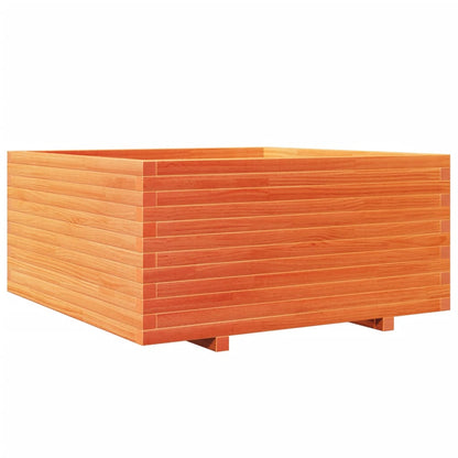 Fioriera Giardino Marrone Cera 100x100x49,5 Legno Massello Pino | homemem39