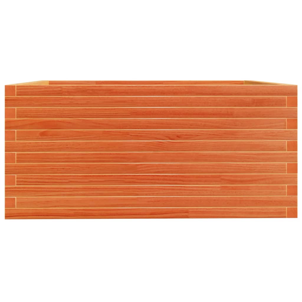 Fioriera Giardino Marrone Cera 100x100x49,5 Legno Massello Pino | homemem39