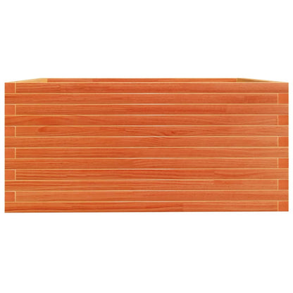 Fioriera Giardino Marrone Cera 100x100x49,5 Legno Massello Pino | homemem39
