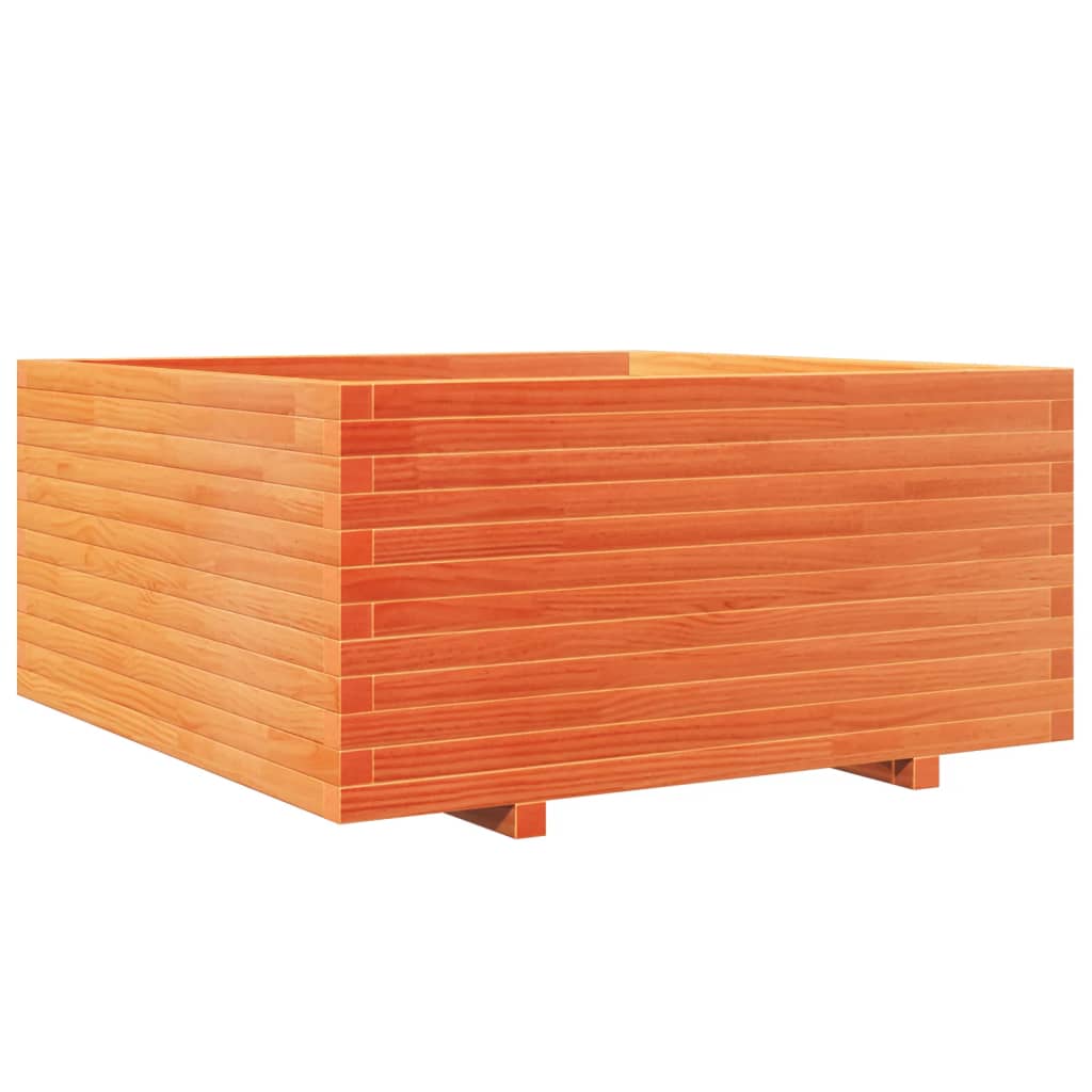 Fioriera Giardino Marrone Cera 100x100x49,5 Legno Massello Pino | homemem39